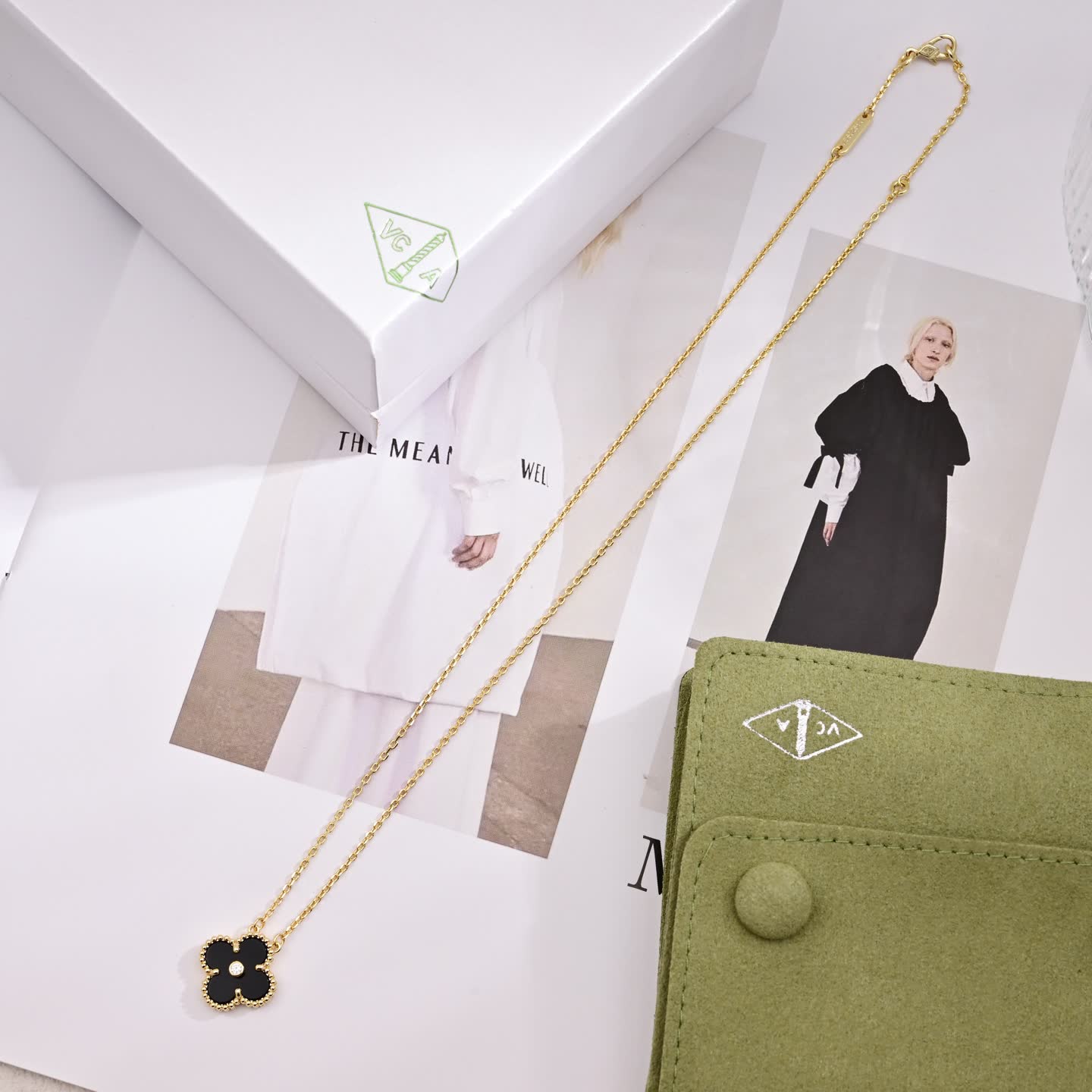 Van Cleef & Arpels Alhambra Gold Plated Enamel Clover Necklaces